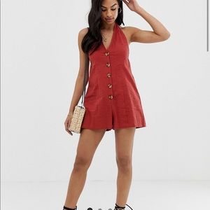 ASOS design halter neck romper